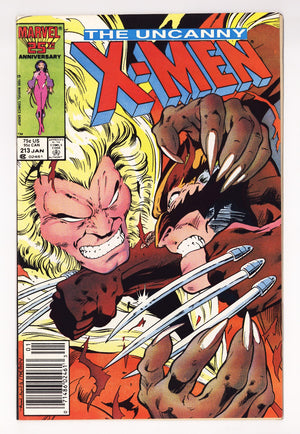 The Uncanny X-Men Vol 1 213  FN+ (6.5)   (1987)   Newsstand