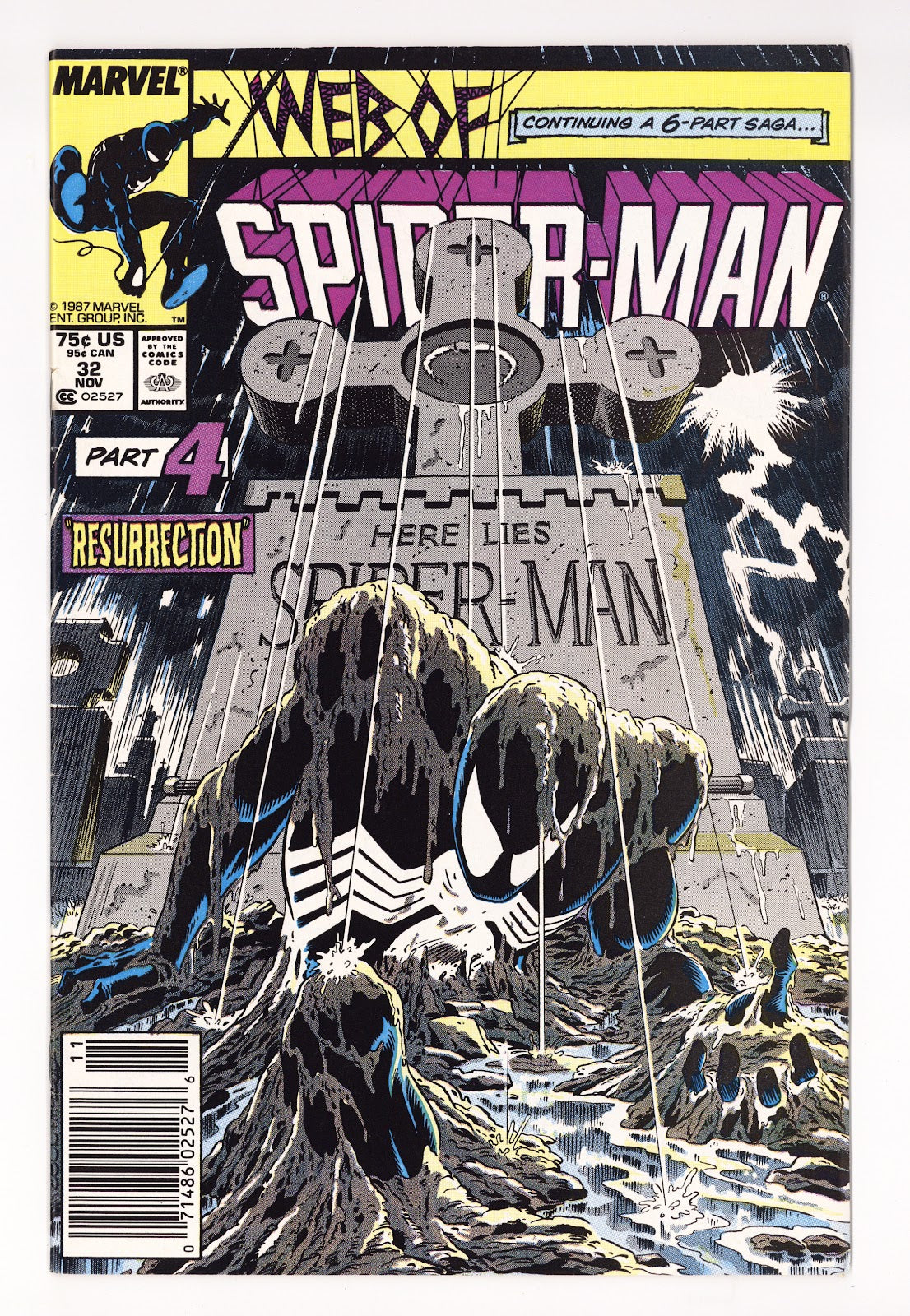 Web of Spider-Man Vol 1 32 FN/VF (7.0) (1987) Newsstand 