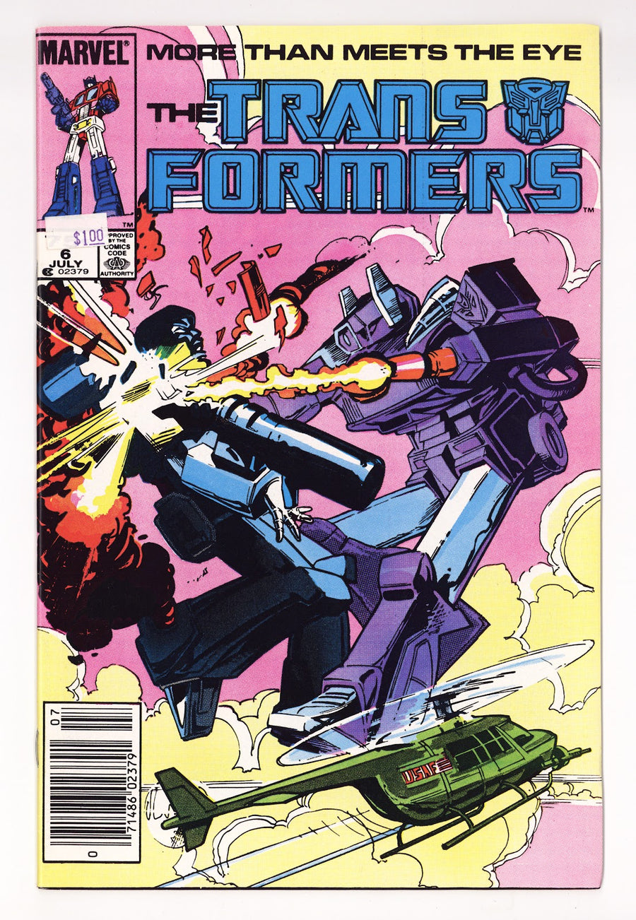 The Transformers Vol 1 6  VF/NM (9.0) Apparent, Sticker  (1985)   Newsstand  