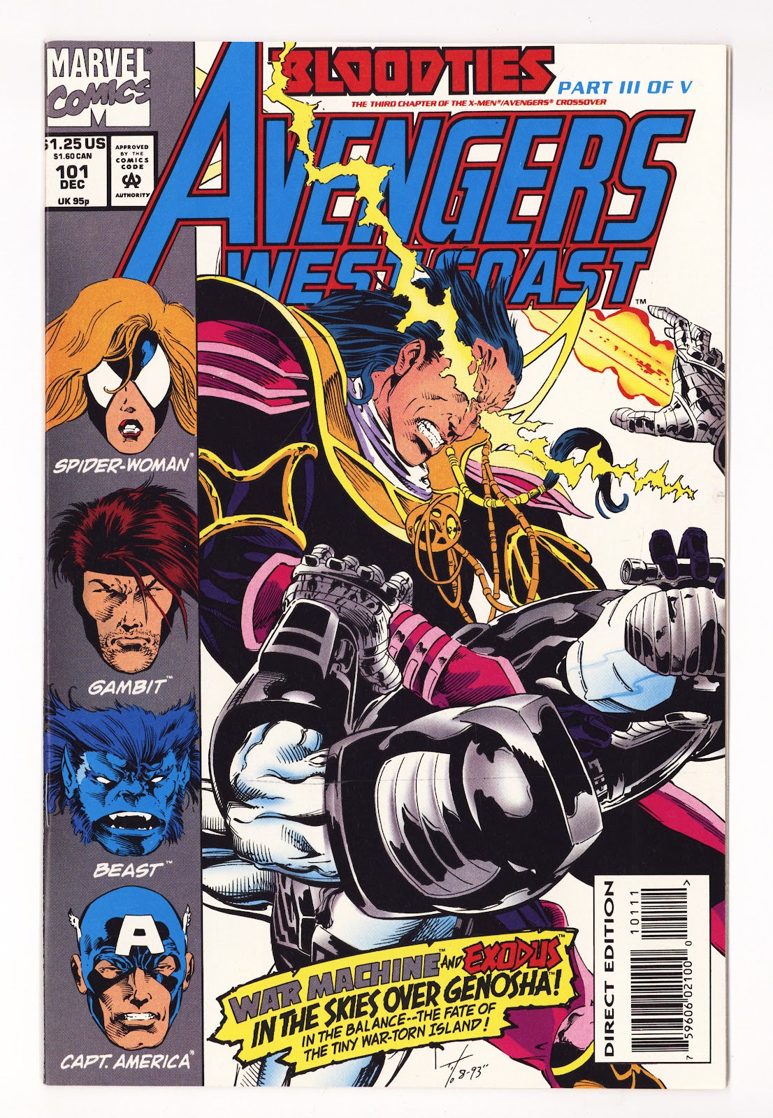 Avengers West Coast Vol 2 101  High Grade   (1993)   Direct Edition  