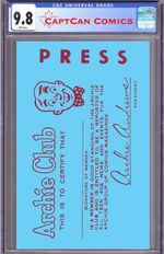 ARCHIES MADHOUSE #1 FACSIMILE EDITION CVR F BOB MONTANA ARCHIE FAN CLUB CARD FOIL VAR thumbnail