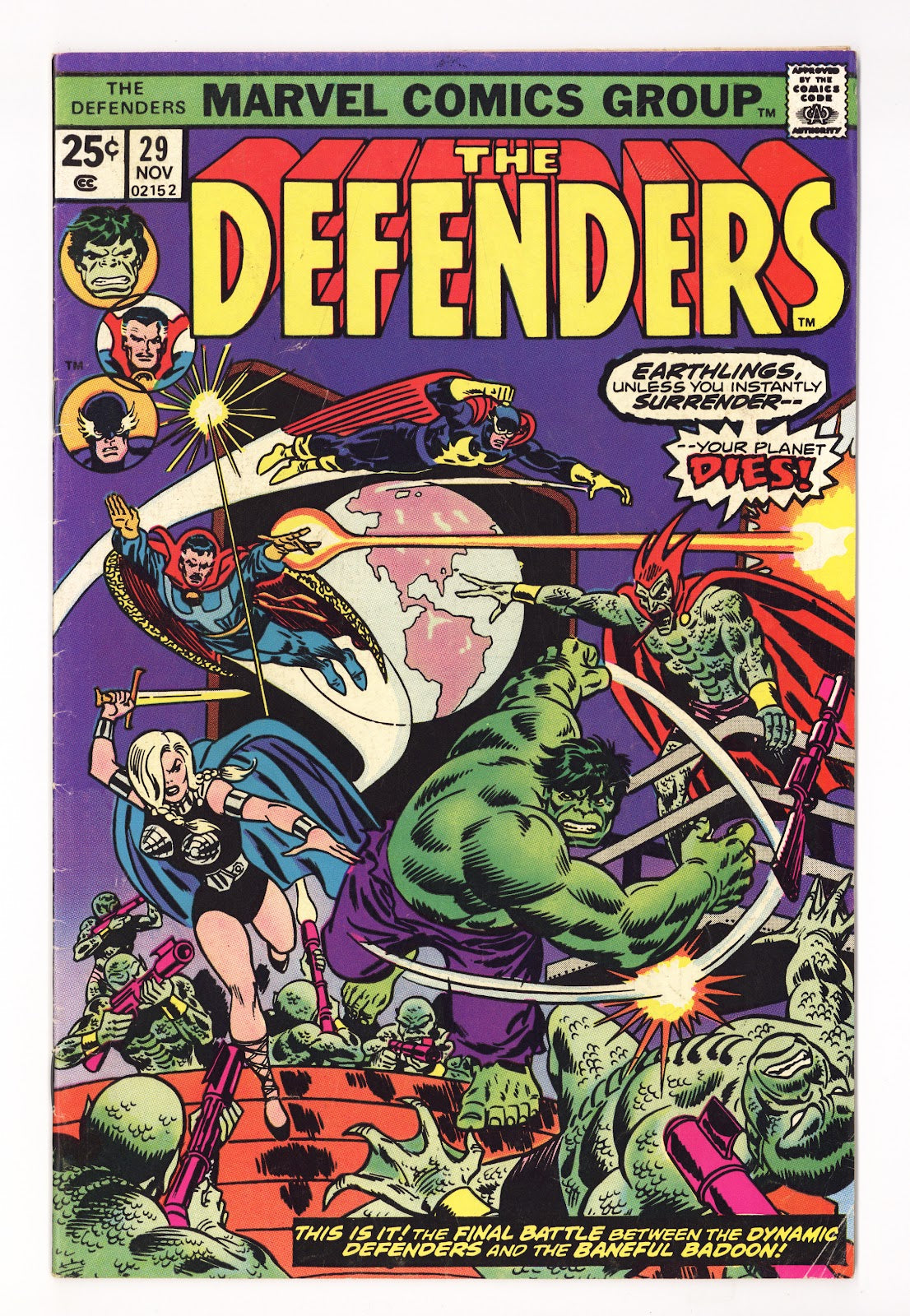 The Defenders Vol 1 29  Mid Grade   (1975)   Regular Edition  
