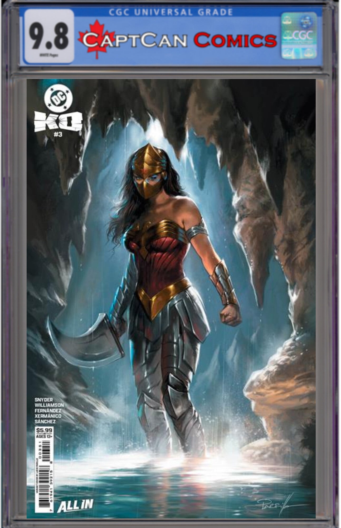 DC K.O. #3 (OF 5) CVR E LUCIO PARRILLO CARD STOCK VAR