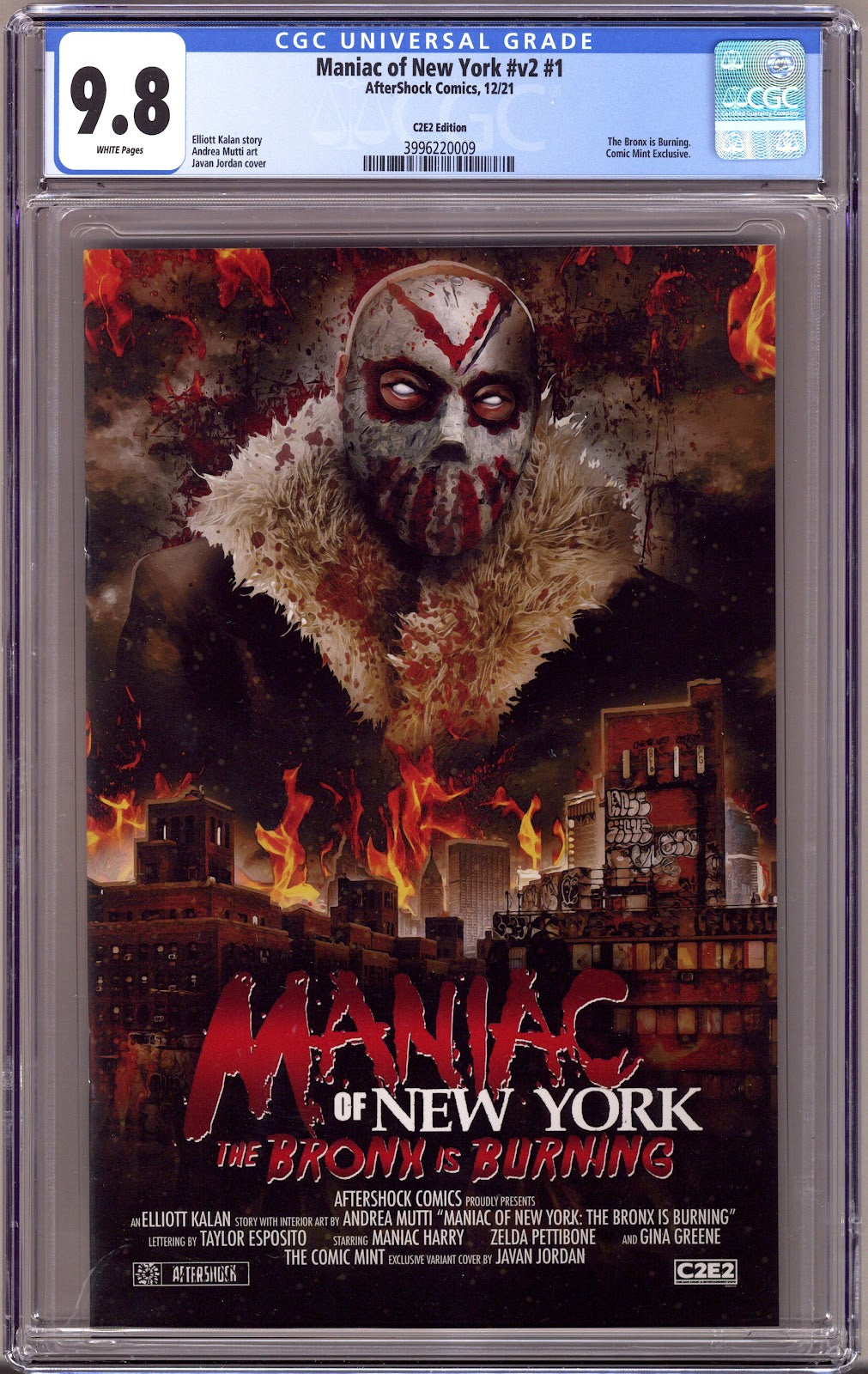 Maniac of New York Vol 2 1 CGC 9.8 (NM/M)   (2021) Jordan   Exclusive Variant  