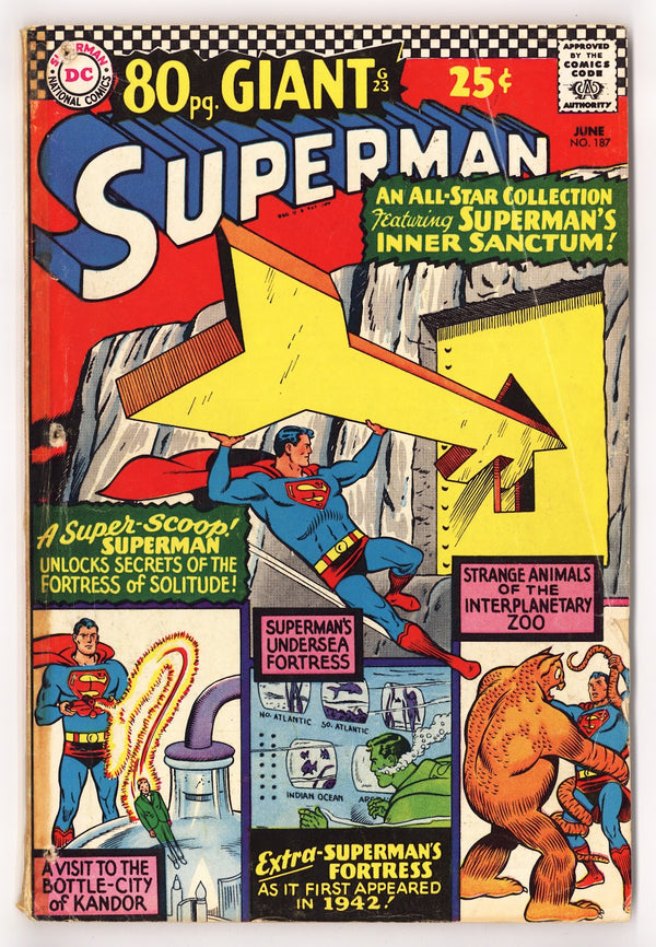 Superman Vol 1 187  GD/VG (3.0)   (1966)