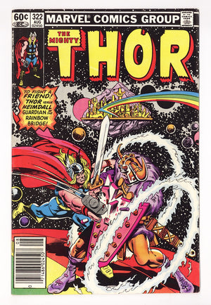 Thor Vol 1 322 Mid Grade (1982) Newsstand