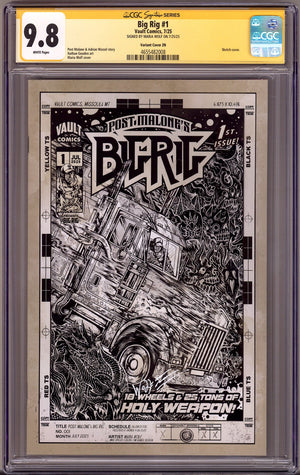 Big Rig 1 CGC 9.8 (NM/M) (2025) Wolf Sketch Incentive Variant Signed x1 Cover Maria Wolf