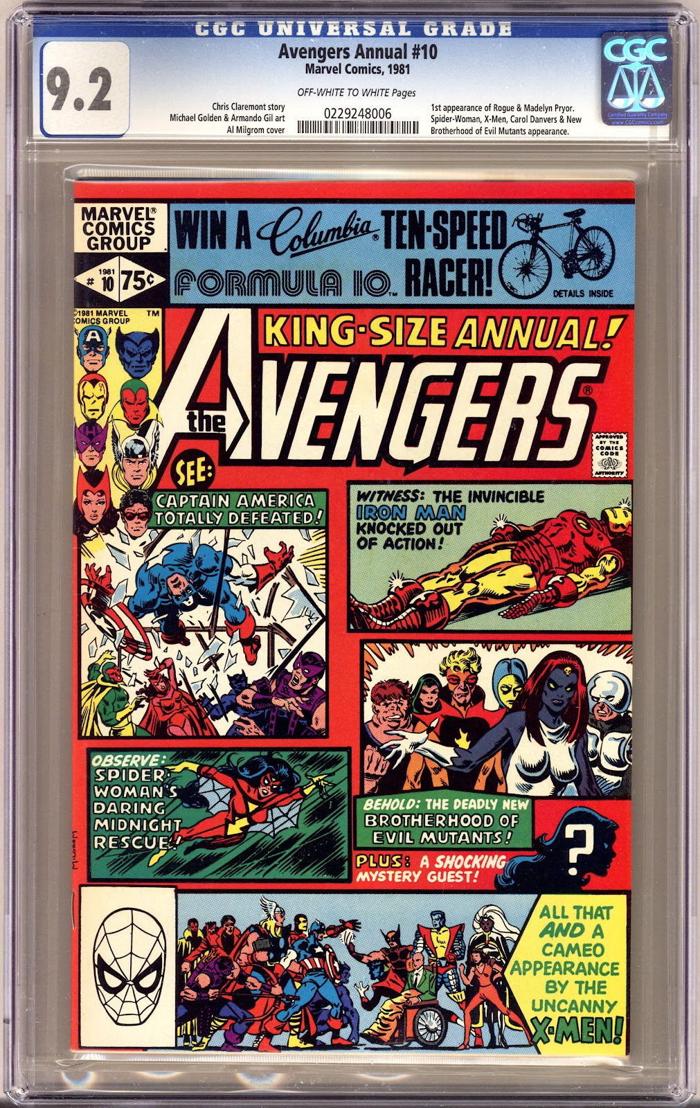 The Avengers Annual Vol 1 10 CGC 9.2 (NM-) (1981) 