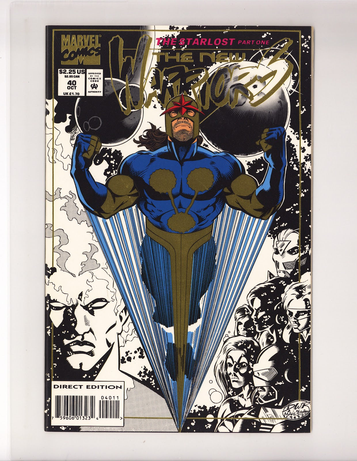 The New Warriors Vol 1 40 High Grade (1993) Gold Foil Edition 