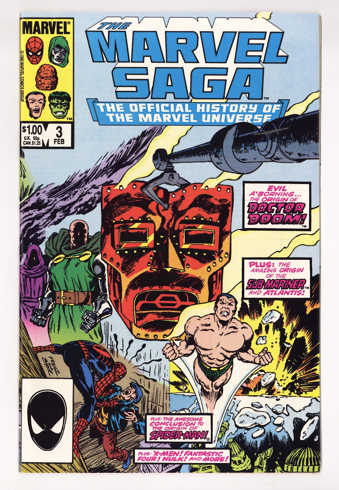 The Marvel Saga the Official History of the Marvel Universe 3 High Grade (1986) Direct 