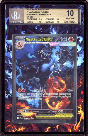 Pokemon Phantasmal Flames Mega Charizard X BGS 10 (2025) | CaptCan Comics