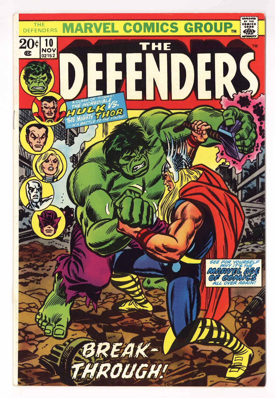 The Defenders Vol 1 10  FN (6.0)   (1973)     