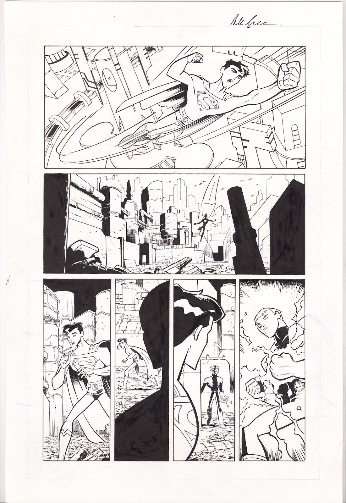 The Legion of Super-Heroes in the 31st Century 5 pg. 13 Original Art by Alexander Serra (2007) 