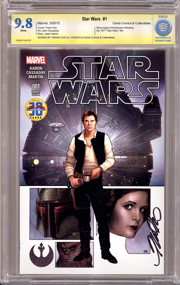 Star Wars Vol 2 1 CBCS 9.8 (NM/M) (2015) Cho Exclusive Variant Signed x1 Cover Frank Cho