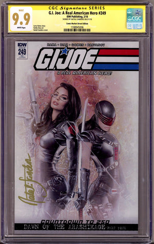 G.I. Joe: A Real American Hero 249 CGC 9.9 (MINT) (2018) Sanders Exclusive Variant Signed x1 Cover Natali Sanders