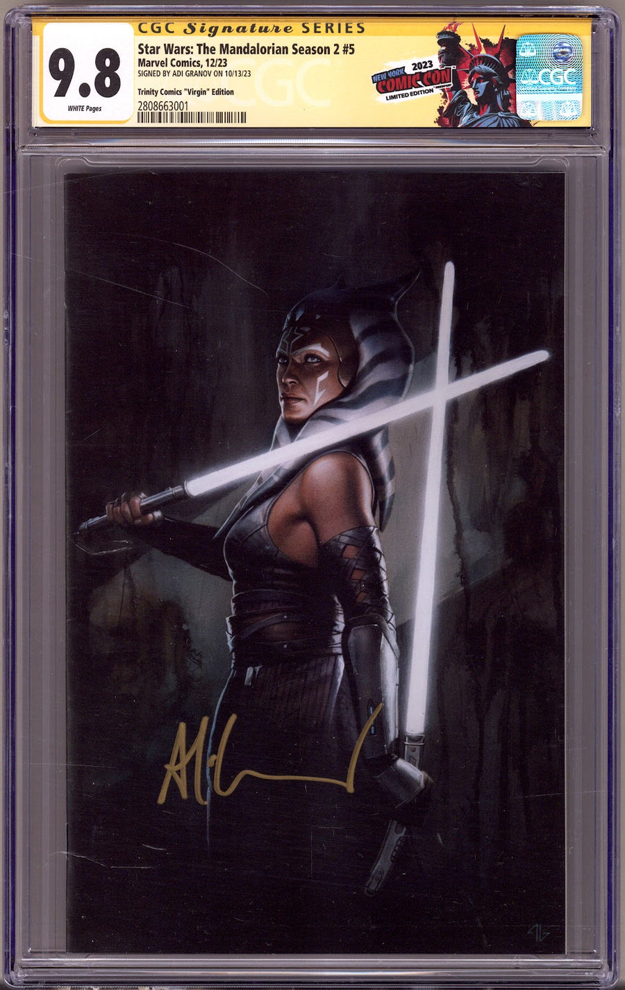 Star Wars: The Mandalorian Season 2 5 CGC 9.8 (NM/M) (2023) Granov Virgin Exclusive Variant Signed x1 Cover Adi Granov 