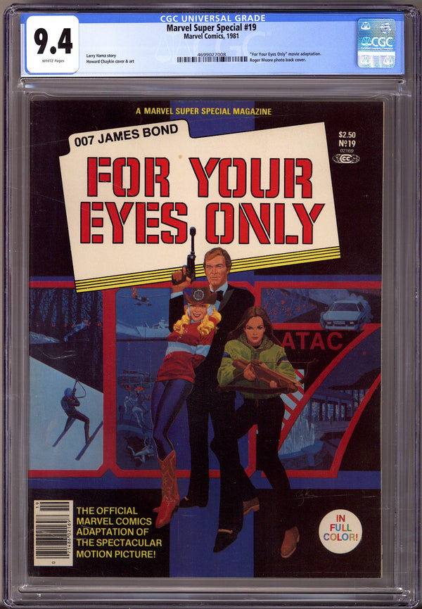 Marvel Super Special Vol 1 19 CGC 9.4 (NM) For Your Eyes Only  (1981)