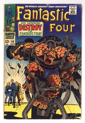 Fantastic Four Vol 1 68 VG- (3.5) Top Staple Det (1967)