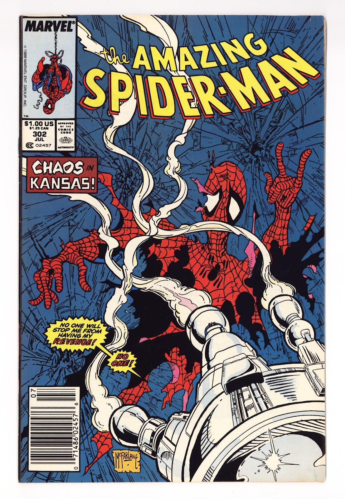 The Amazing Spider-Man Vol 1 302 VF- (7.5) (1988) Newsstand 