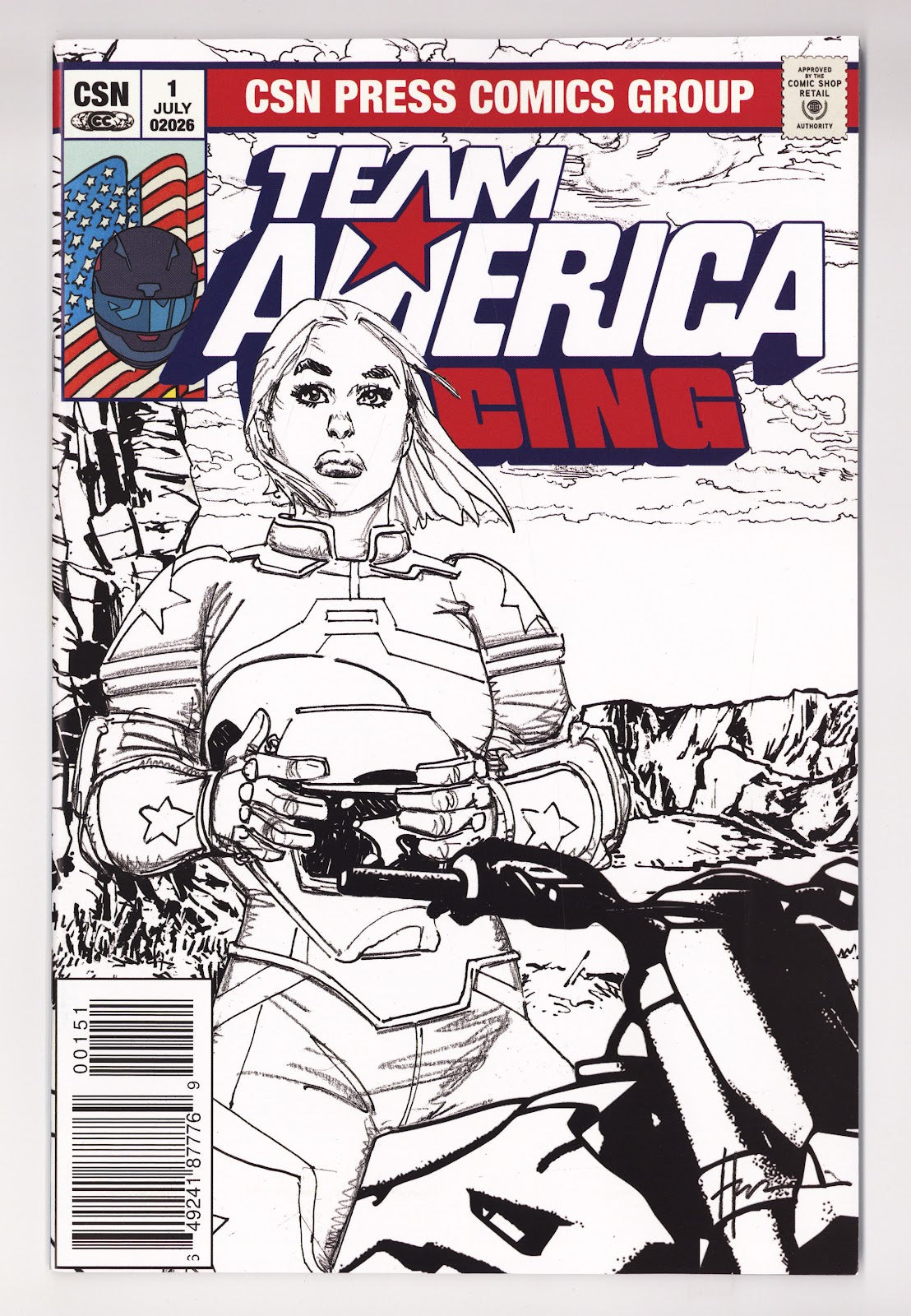 Team America Racing Full Throttle Edition 1 Chaykin B&W Variant (2026)