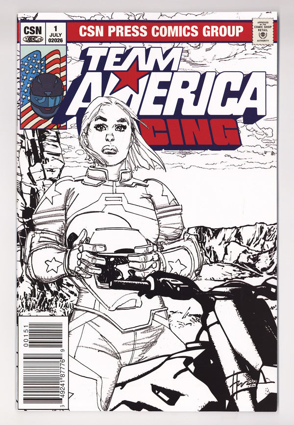 Team America Racing Full Throttle Edition 1 Chaykin B&W Variant (2026)