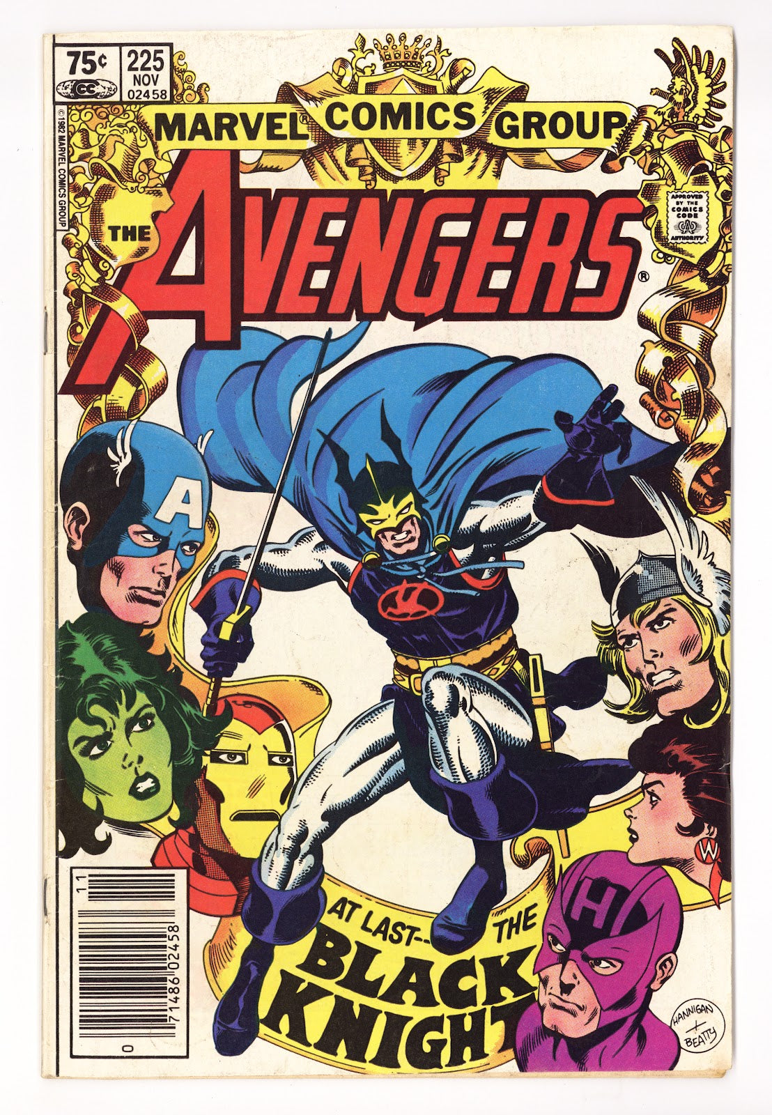 The Avengers Vol 1 225 Low Grade (1982) Canadian Price Variant 