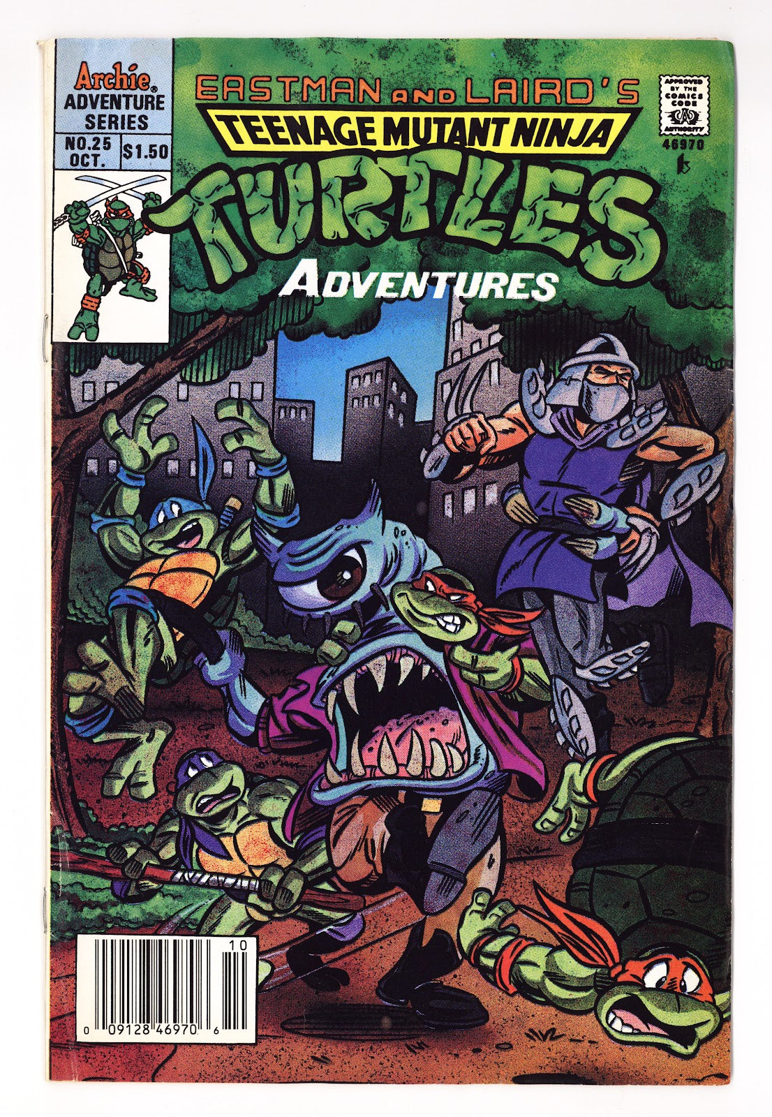 Teenage Mutant Ninja Turtles Adventures Vol 2 25  Low Grade   (1991)   Canadian  