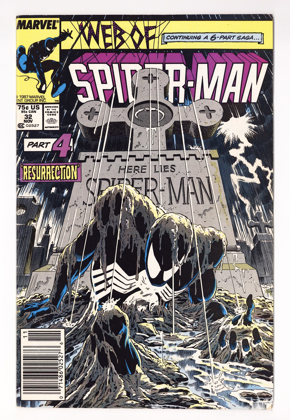 Web of Spider-Man Vol 1 32 VG+ (4.5) (1987) Newsstand 