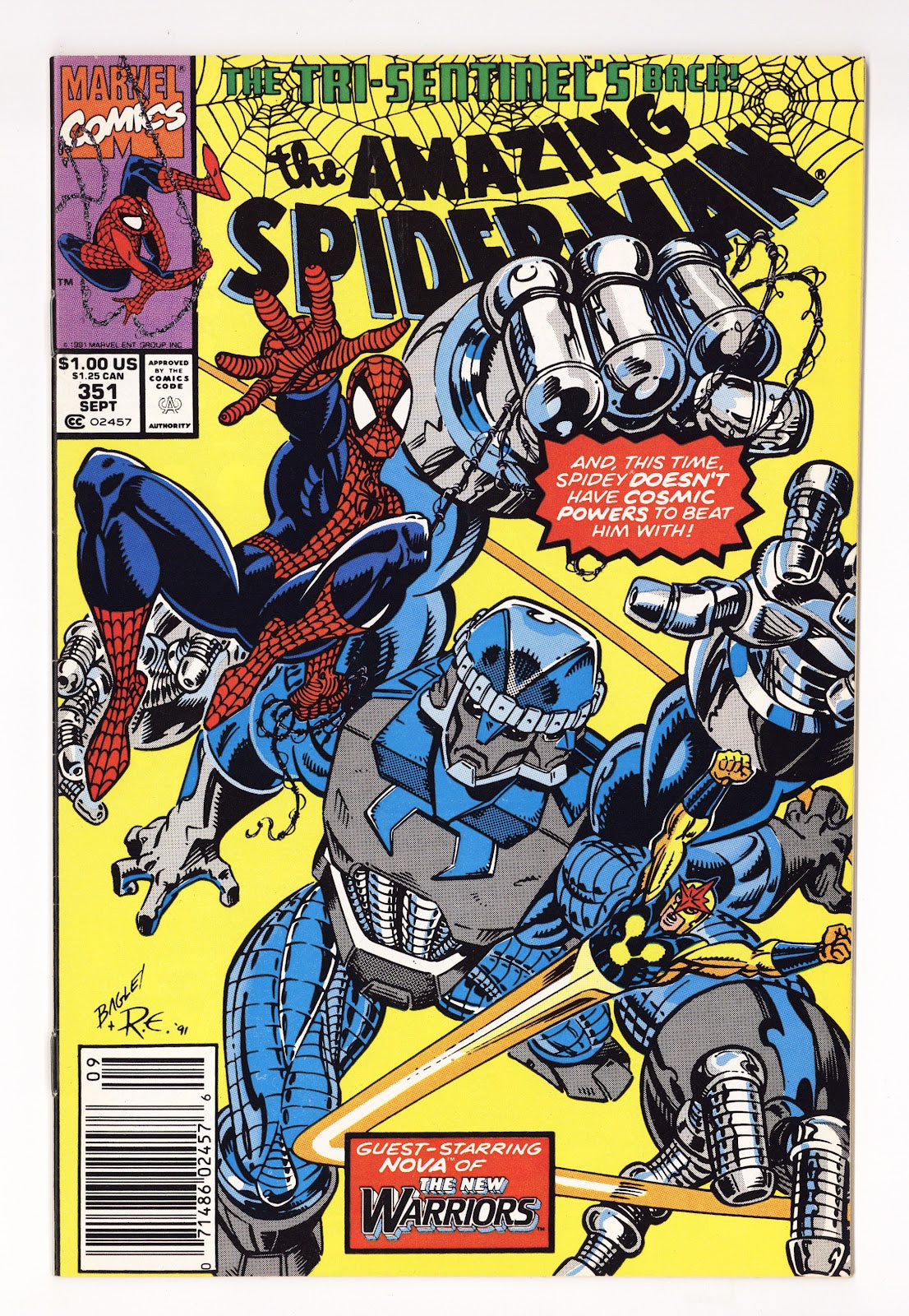 The Amazing Spider-Man Vol 1 351 Mid Grade (1991) Newsstand 