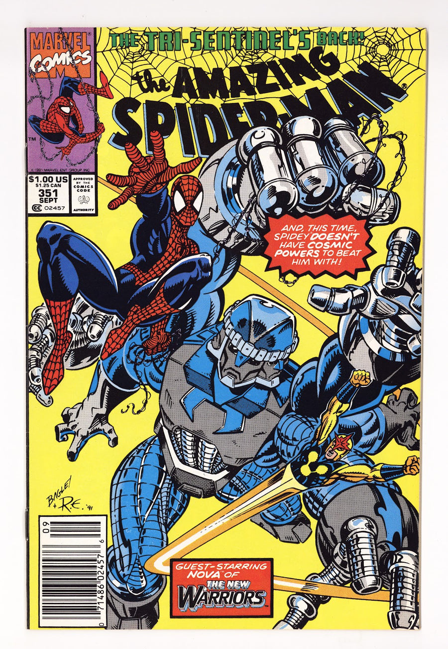 The Amazing Spider-Man Vol 1 351 Mid Grade (1991) Newsstand 