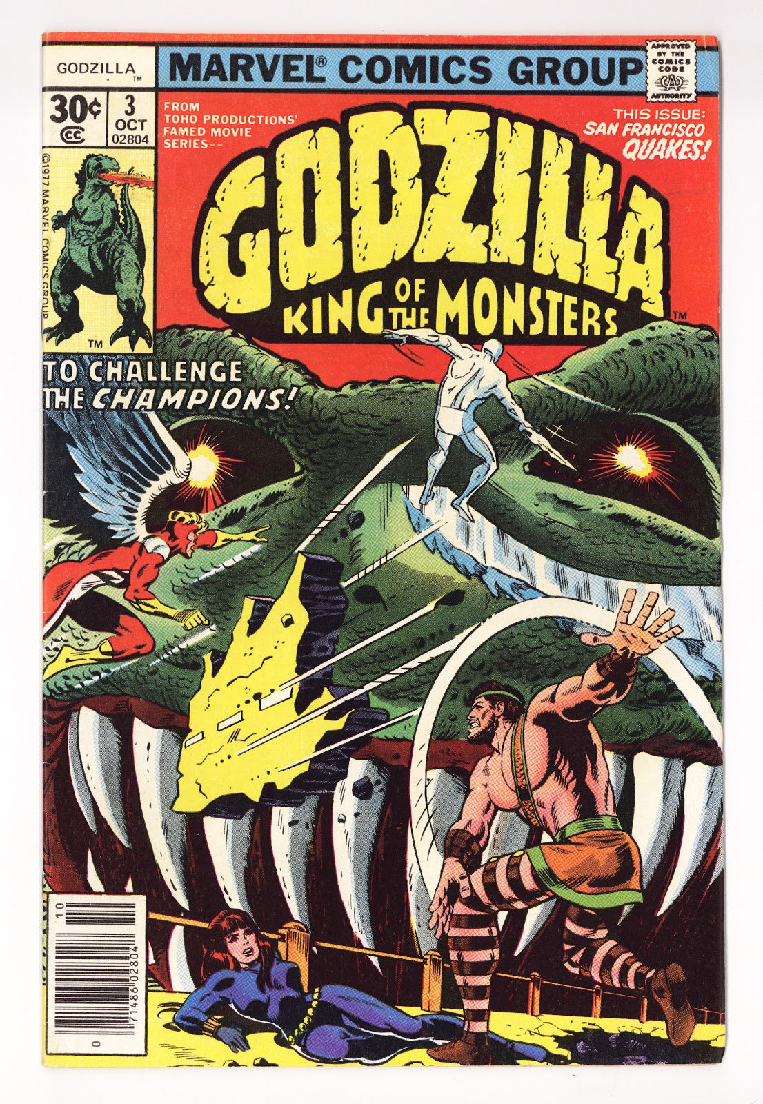 Godzilla Vol 1 3  FN/VF (7.0)   (1977)   30¢  