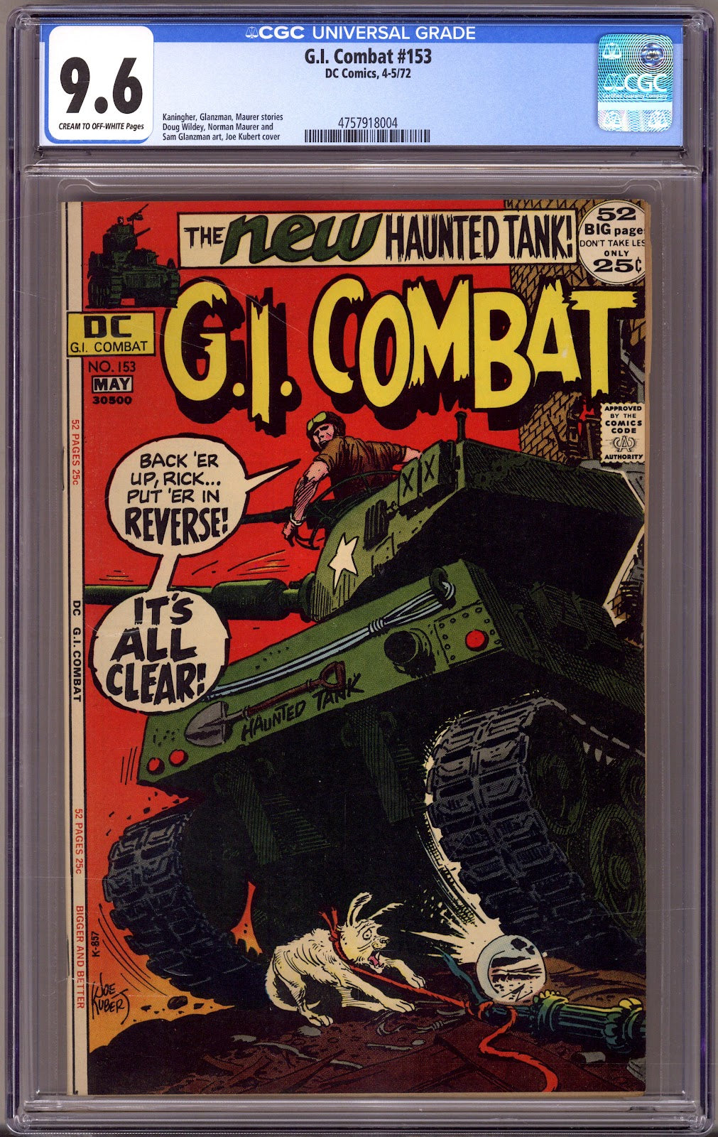 G.I. Combat Vol 1 153 CGC 9.6 (NM+)   (1972)     