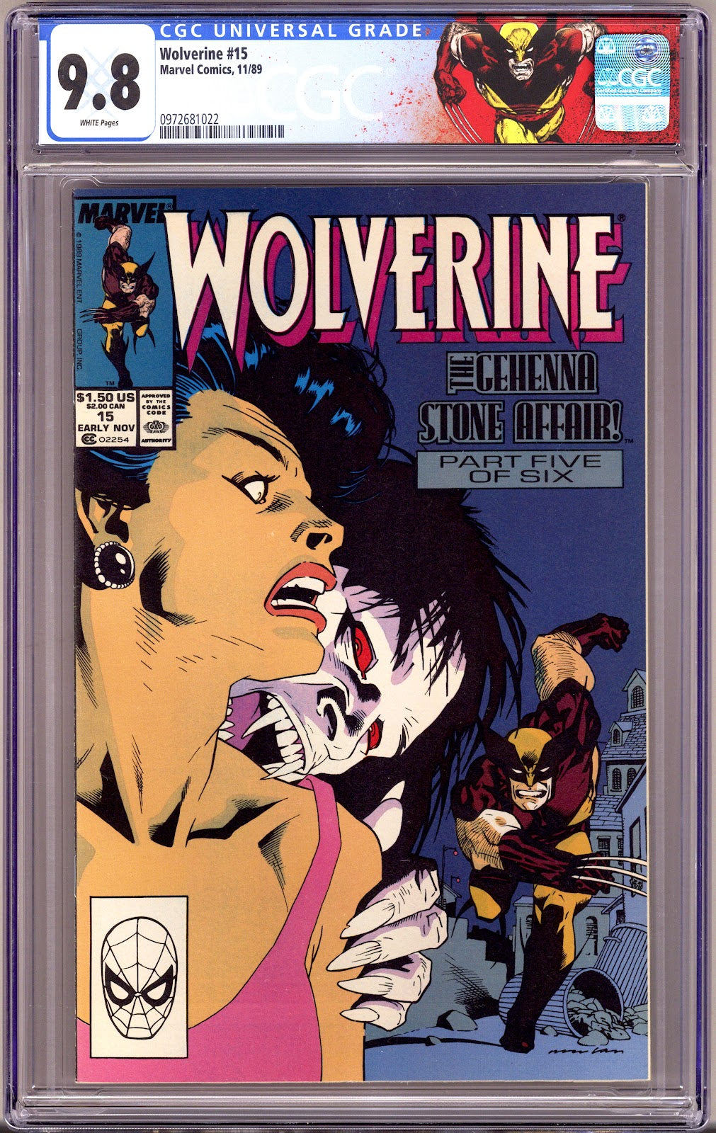 Wolverine Vol 2 15 CGC 9.8 (NM/M) (1989) 