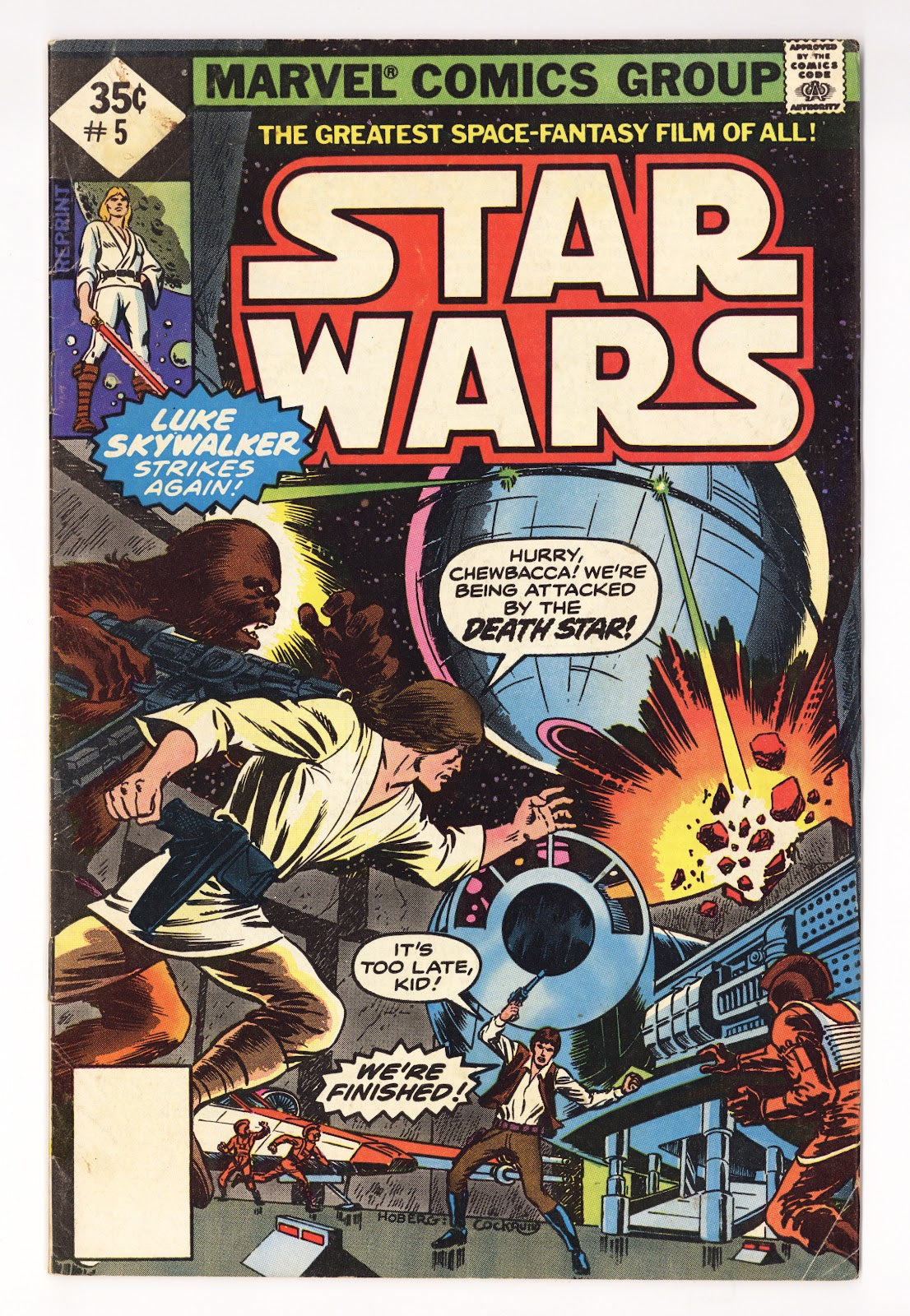 Star Wars Vol 1 4  VG (4.0)   (1977) Reprint   35¢ Whitman Reprint Edition  