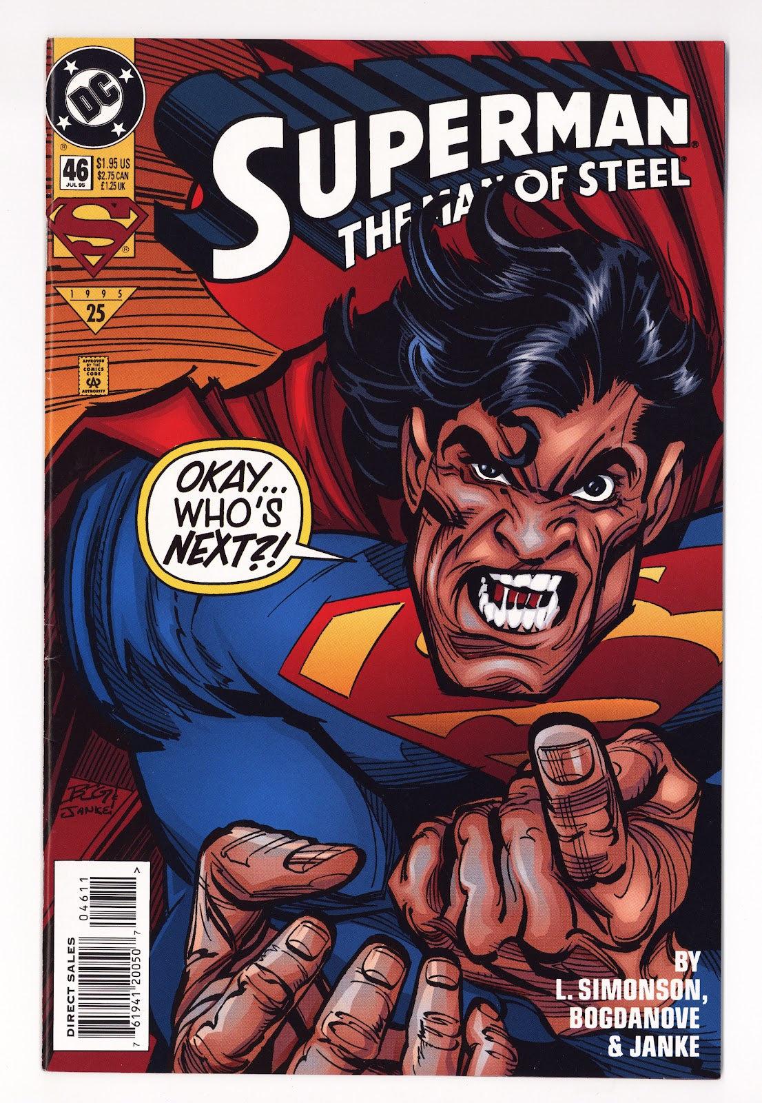 Superman: The Man of Steel 46 Mid Grade (1995) 