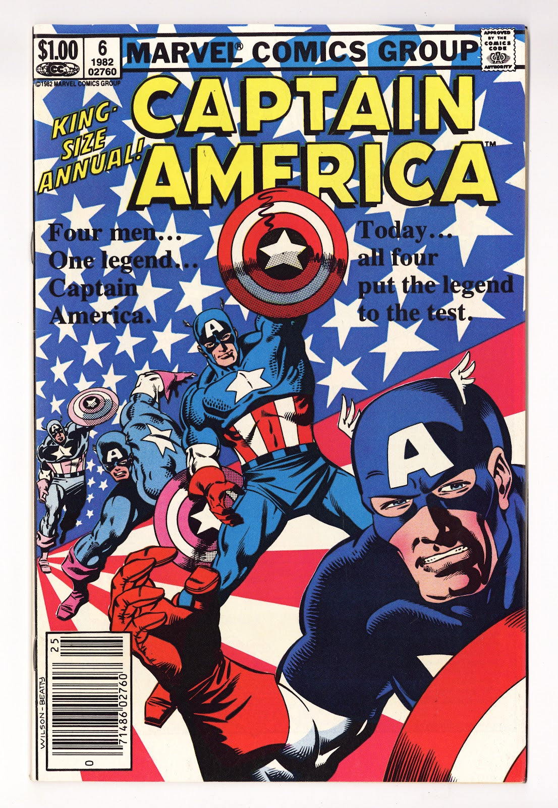 Captain America Annual Vol 1 6 High Grade (1982) Newsstand 