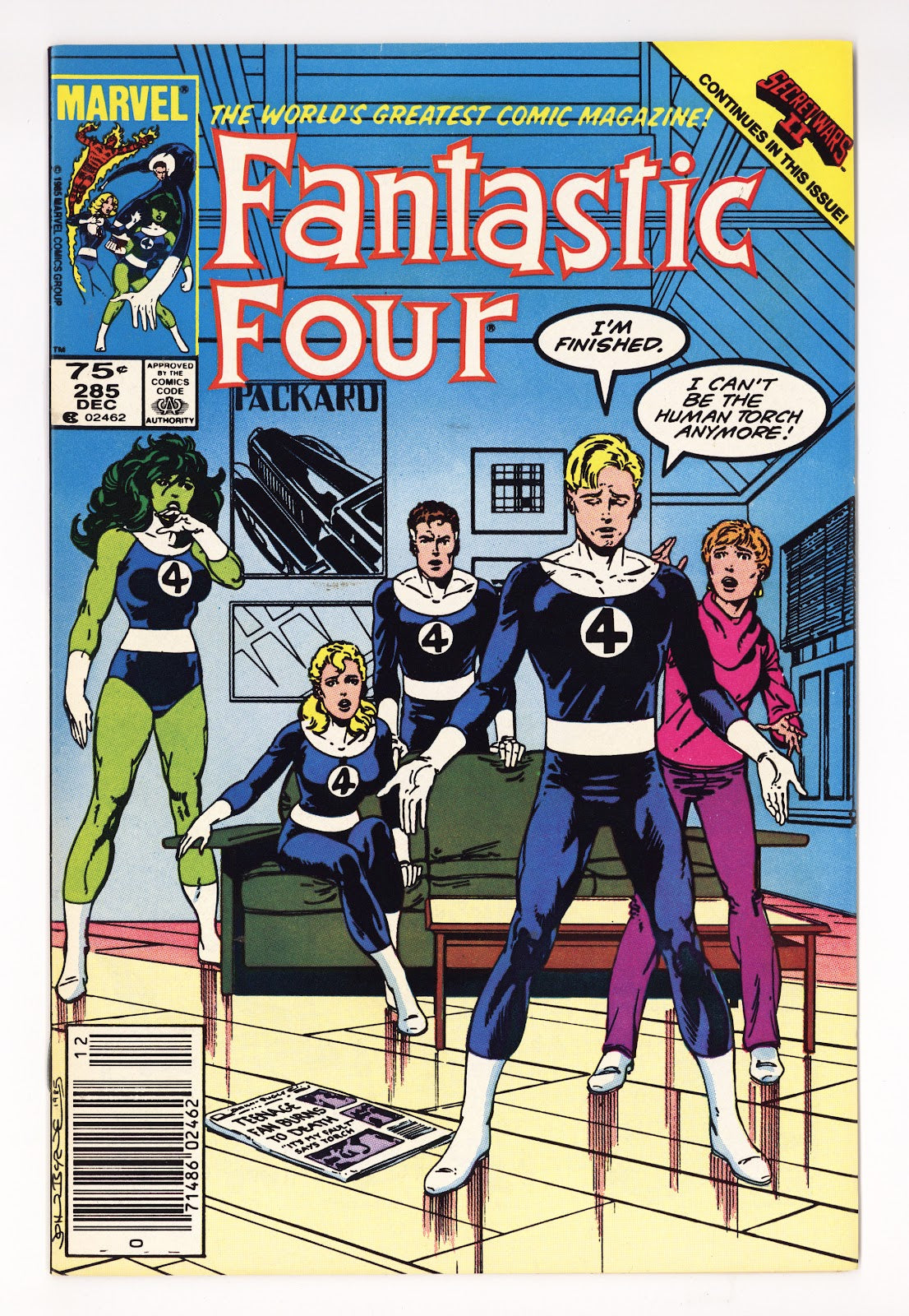 Fantastic Four Vol 1 285 Mid Grade (1985) Canadian Price Variant 