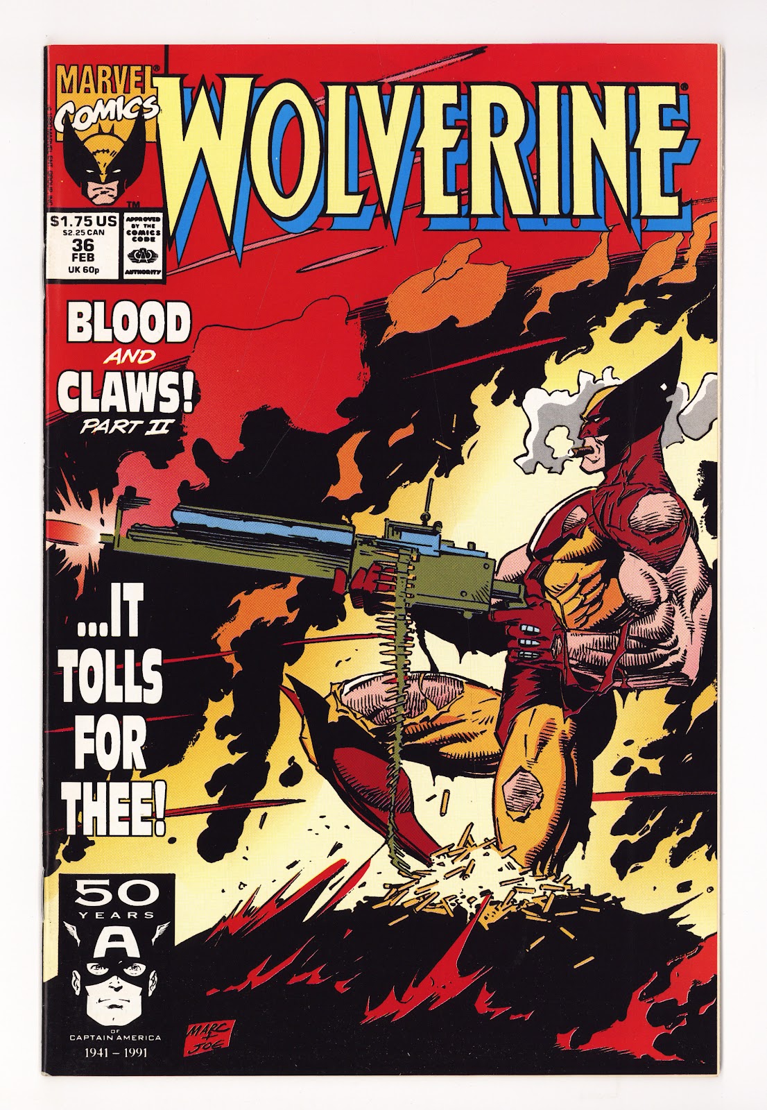 Wolverine Vol 2 35  High Grade   (1991)     
