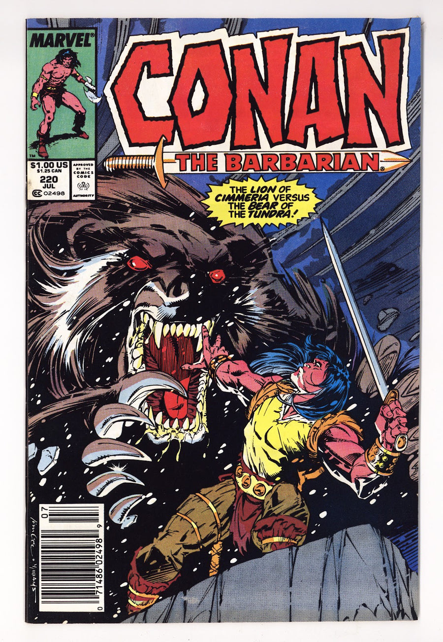 Conan the Barbarian Vol 1 220  Mid Grade   (1989)   Newsstand