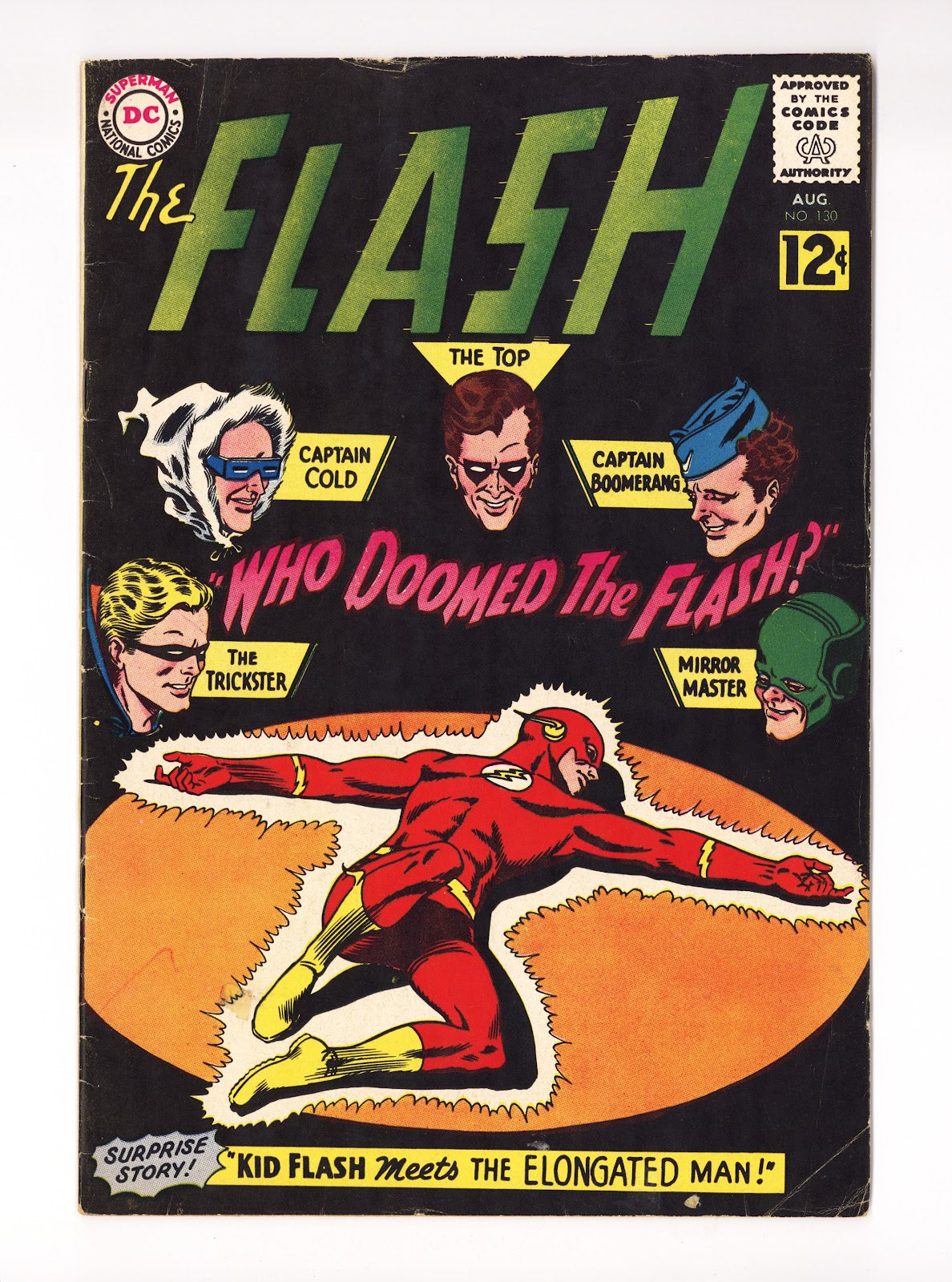 The Flash Vol 1 130  VG (4.0)   (1962)     