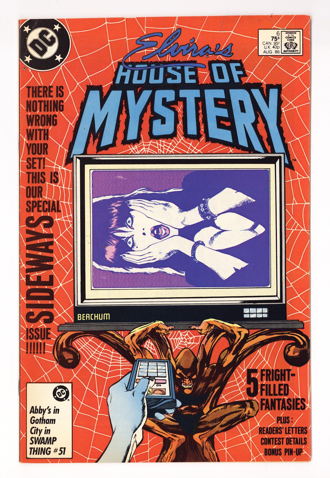 Elvira's House of Mystery   6  Mid Grade   (1986)     