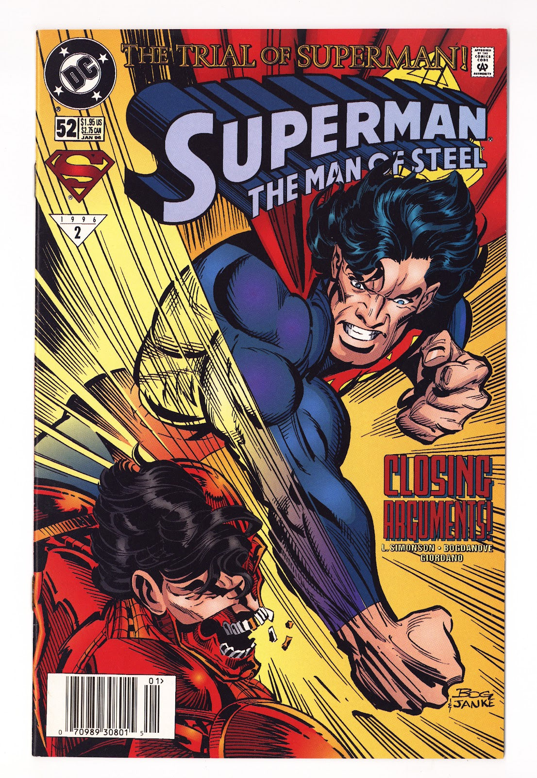 Superman: The Man of Steel 52 Low Grade (1996) Newsstand 