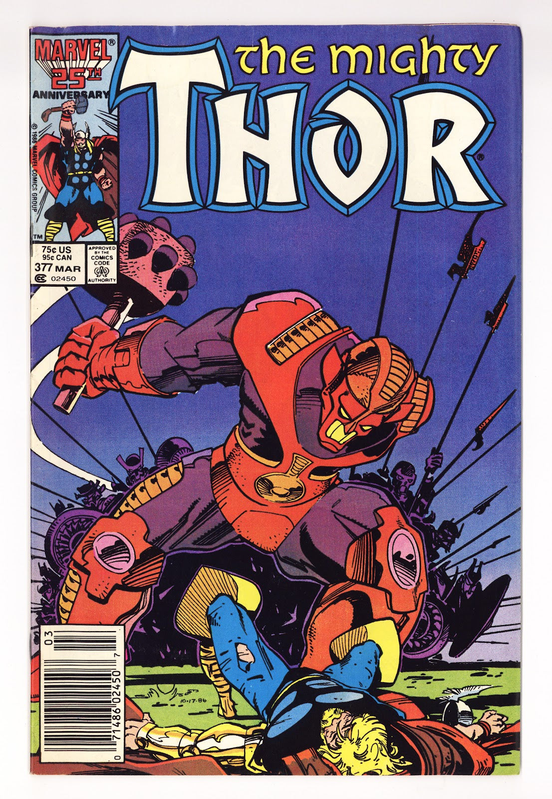 Thor Vol 1 377  Mid Grade   (1987)   Newsstand