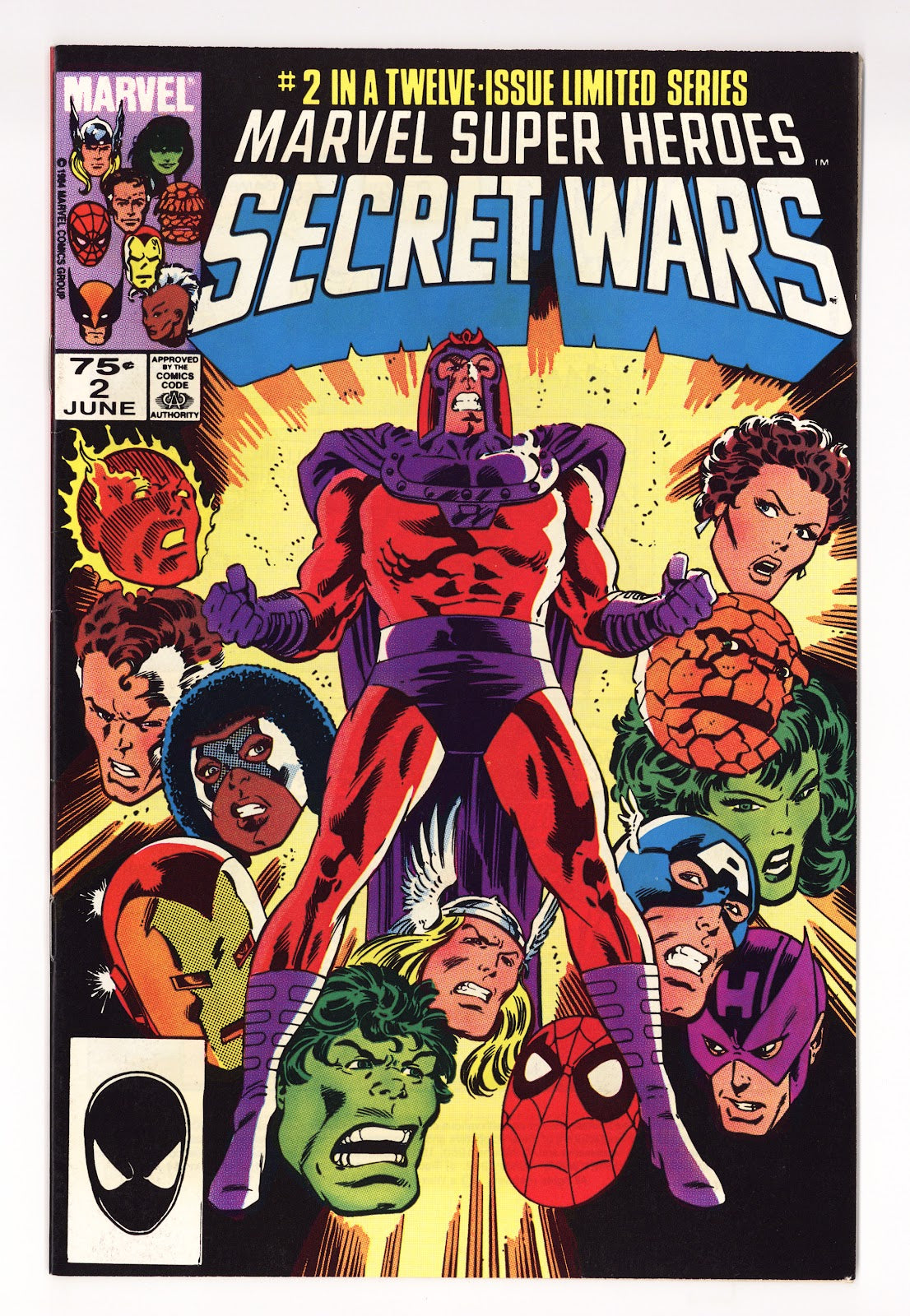 Marvel Super-Heroes Secret Wars Vol 1 2 VF+ (8.5) (1984) Second 2nd Print 