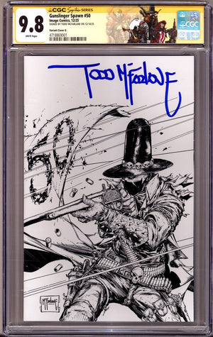 Gunslinger Spawn   50 CGC 9.8 (NM/M)   (2026) McFarlane Virgin Sketch Incentive Variant  Signed x1 Cover Todd McFarlane