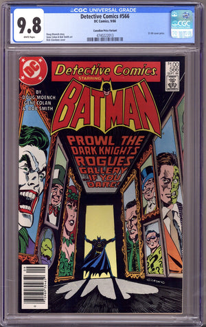 Detective Comics Vol 1 566 CGC 9.8 (NM/M) (1986) Canadian Price Variant