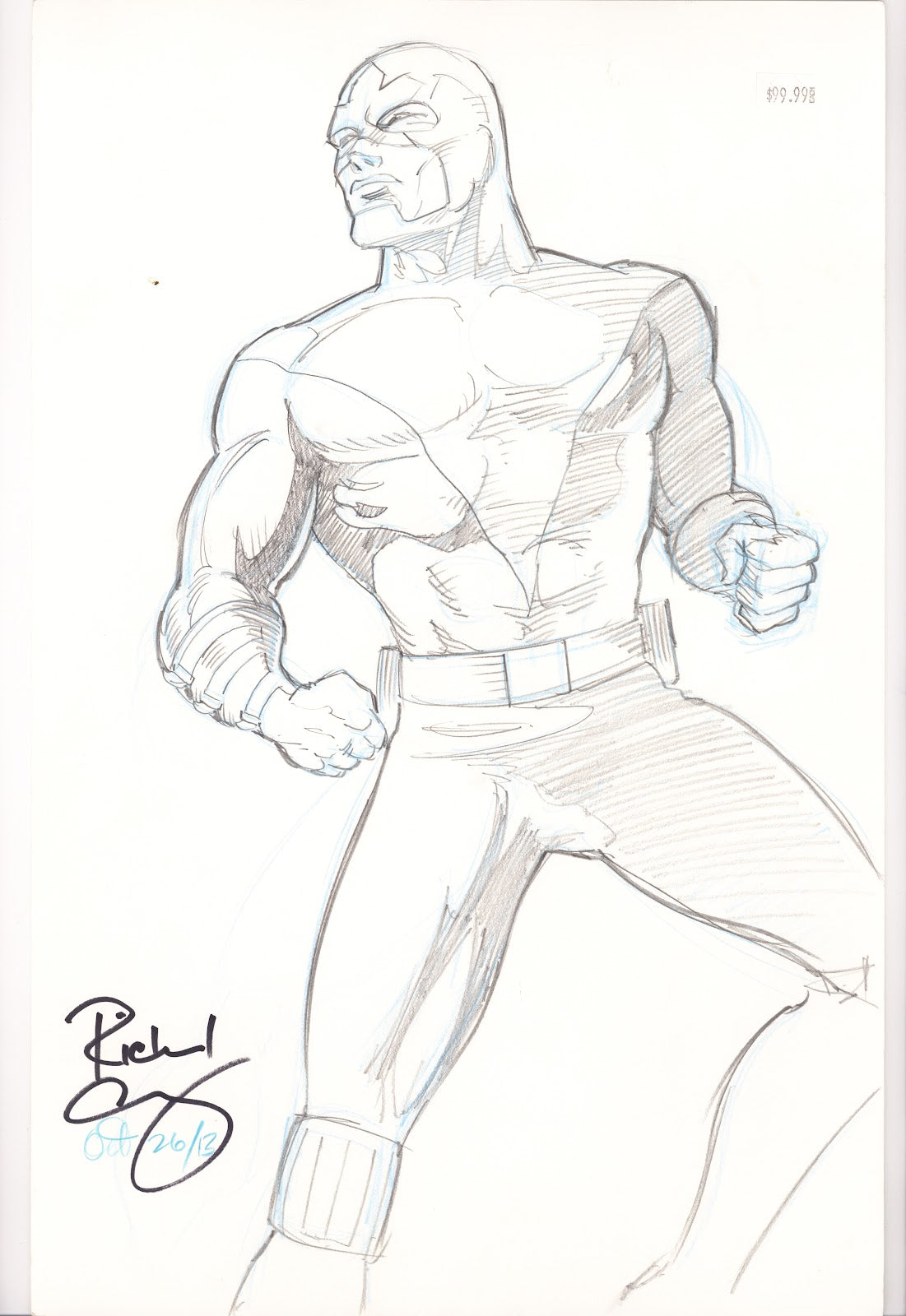 Richard Comely Captain Canuck Convention Sketch [nn] (2013) 