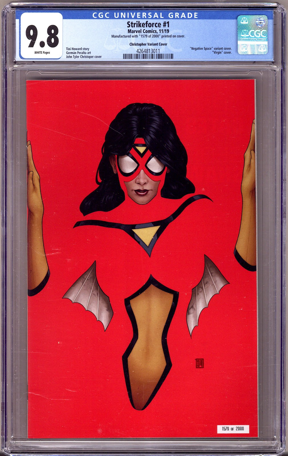 Strikeforce Vol 1 1 CGC 9.8 (NM/M) (2019) Christopher Negative Space Virgin Exclusive Variant 