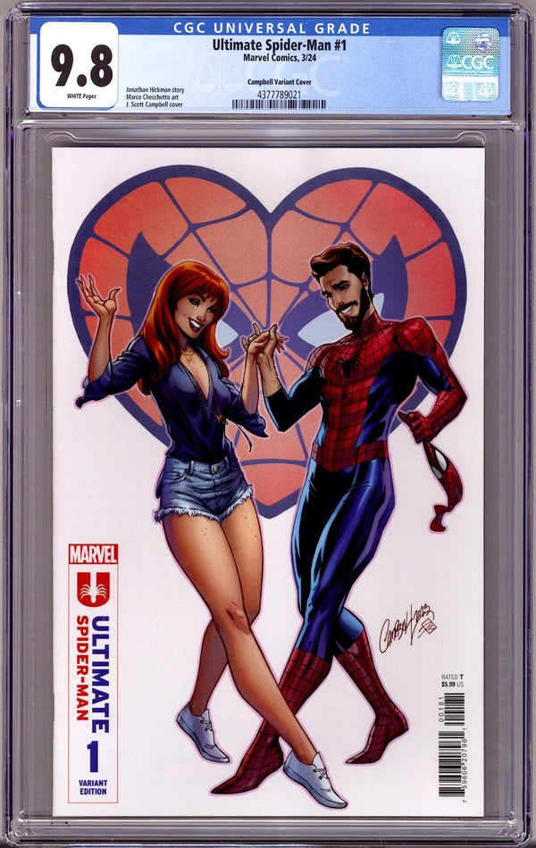 Ultimate Spider-Man Vol 2 1 CGC 9.8 (NM/M)   (2024) Campbell   Variant