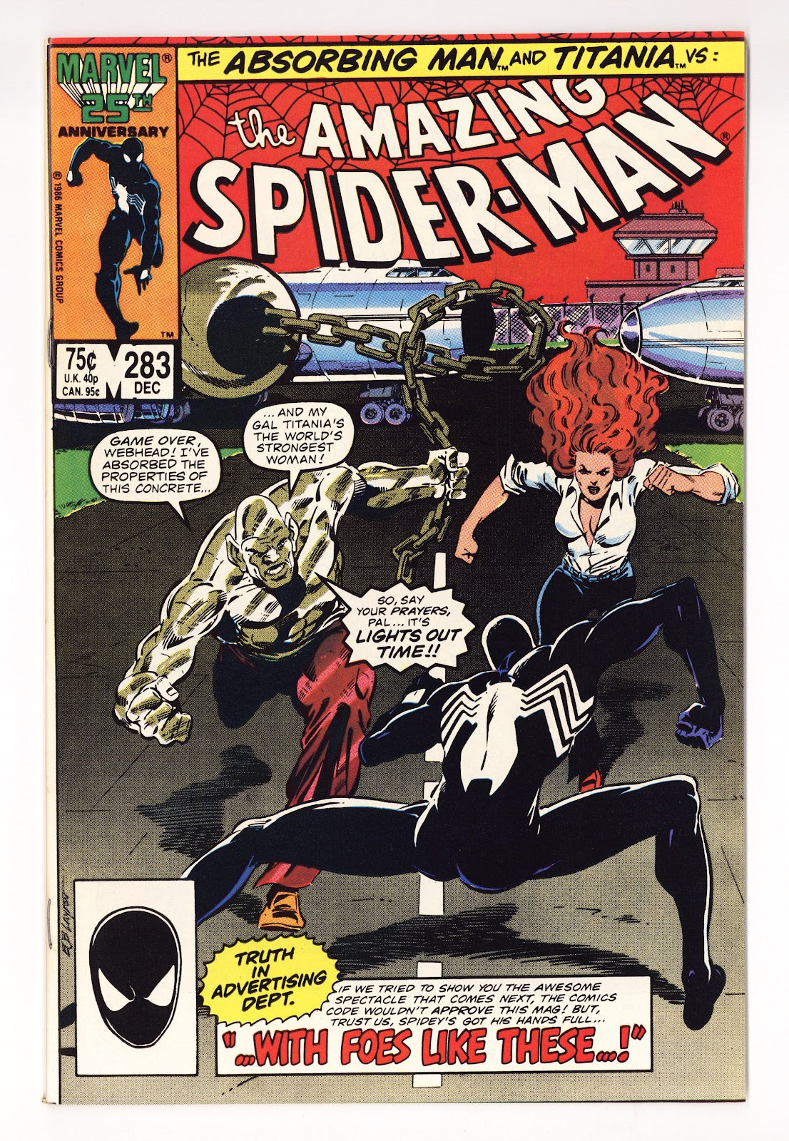 The Amazing Spider-Man Vol 1 283  NM- (9.2)   (1986)